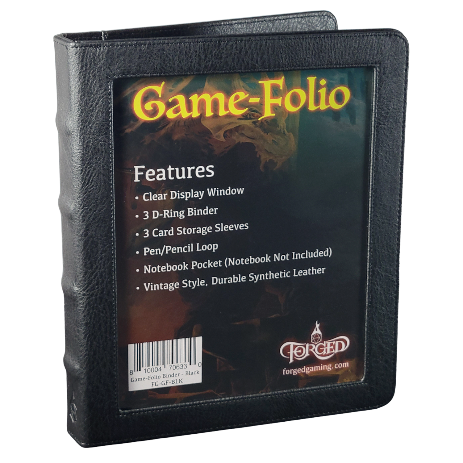 Forged Gaming Black Game-Folio D&D Character Binder